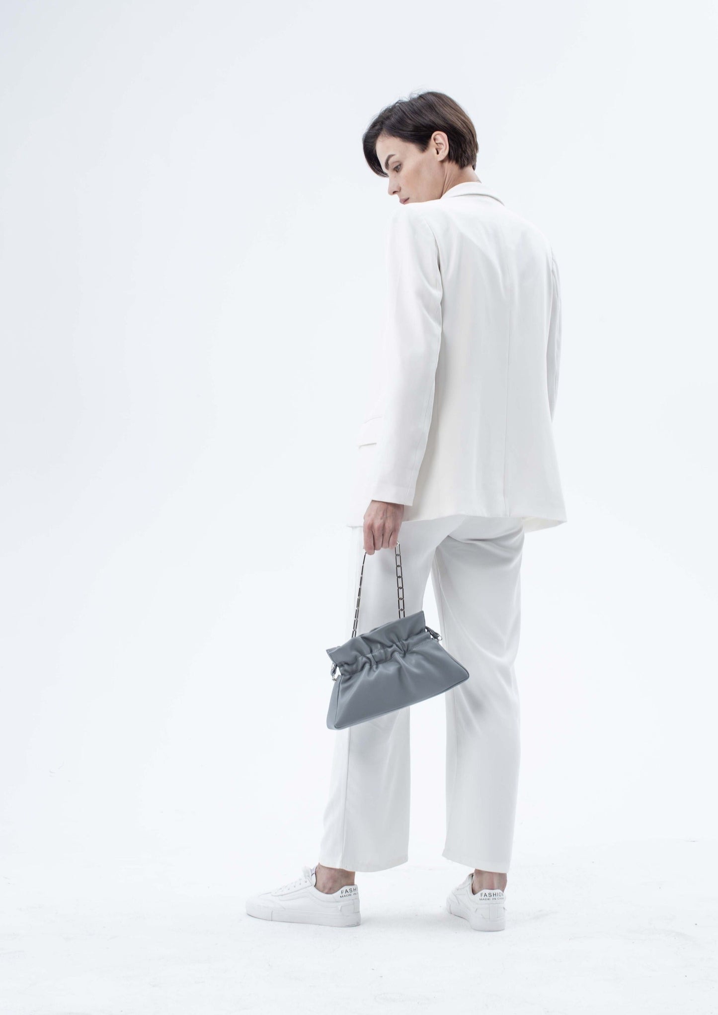 Mila Bag in Smooth Leather, Haze Blue by Bob Oré