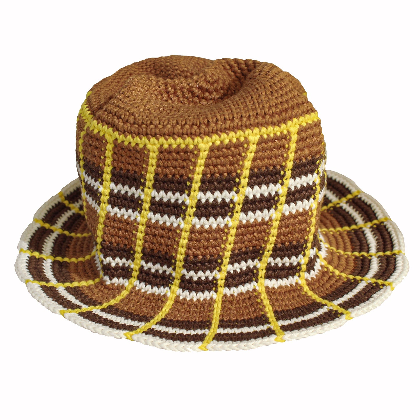 ISLAND TANNING Plaid Crochet Hat by BrunnaCo