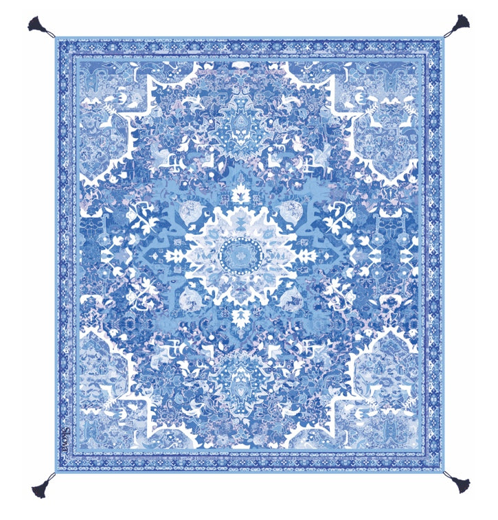 SOUKI BLUE PICNIC RUG by SKOVA