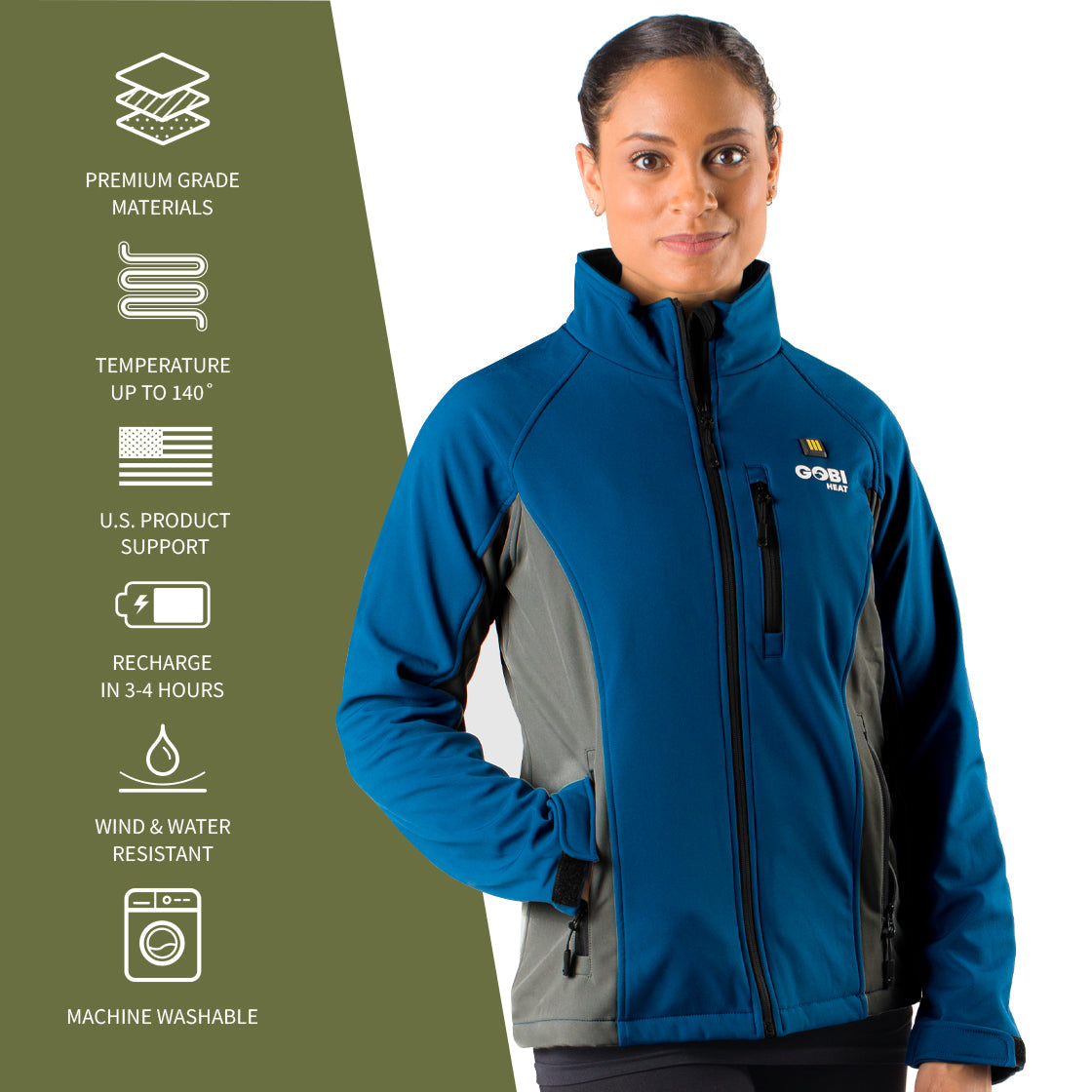 Sahara Womens Heated Jacket by Gobi Heat