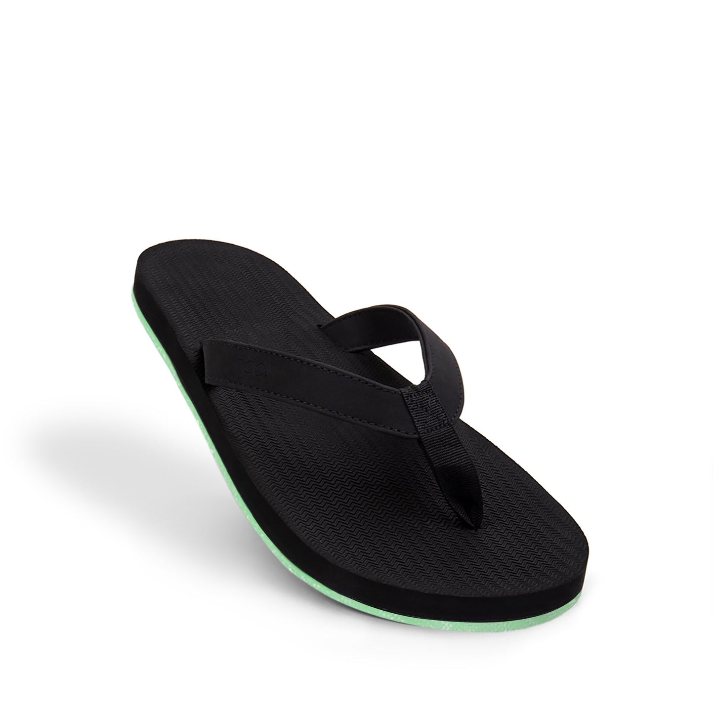 Men’s Flip Flops Sneaker Sole - Lime Sole/Black by Indosole