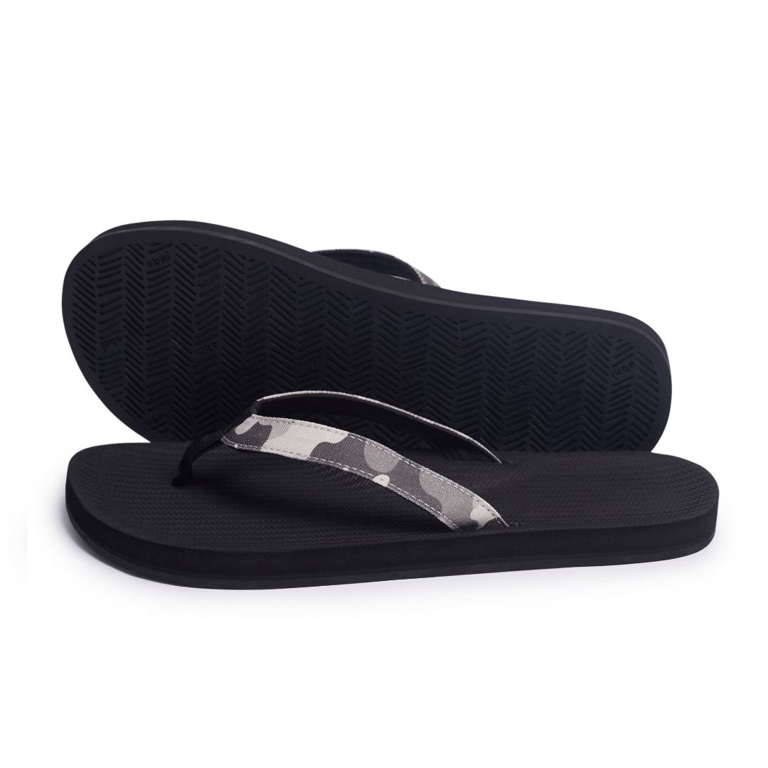 Women's Flip Flops Camo - Black/White Camo by Indosole