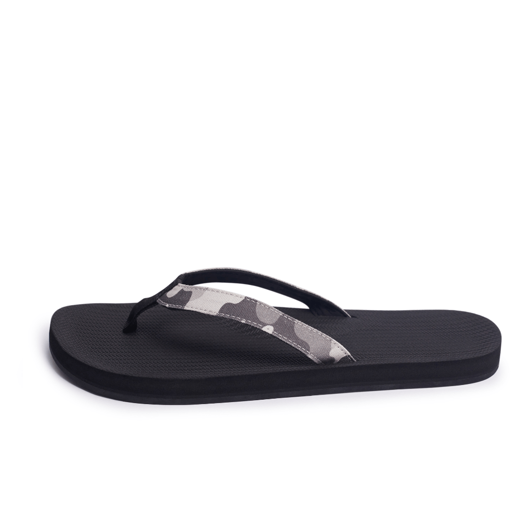 Women's Flip Flops Camo - Black/White Camo by Indosole