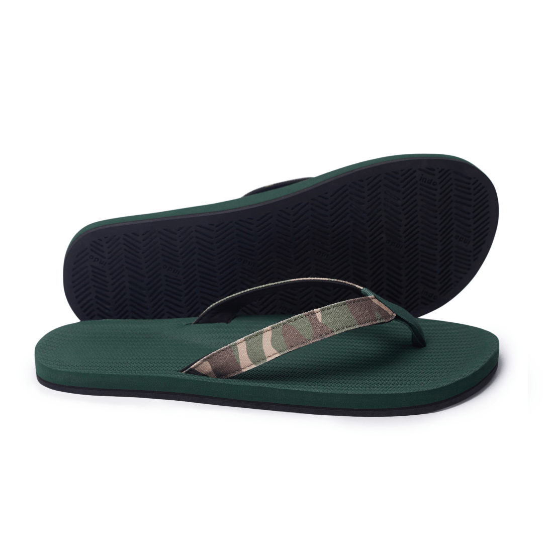 Men’s Flip Flops Camo - Leaf/Camo Regular by Indosole