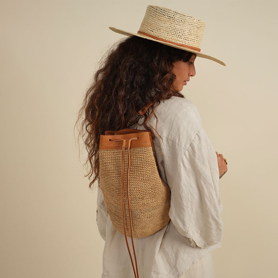 Transito Woven Mini Backpack | Natural - PREORDER by Made by Minga