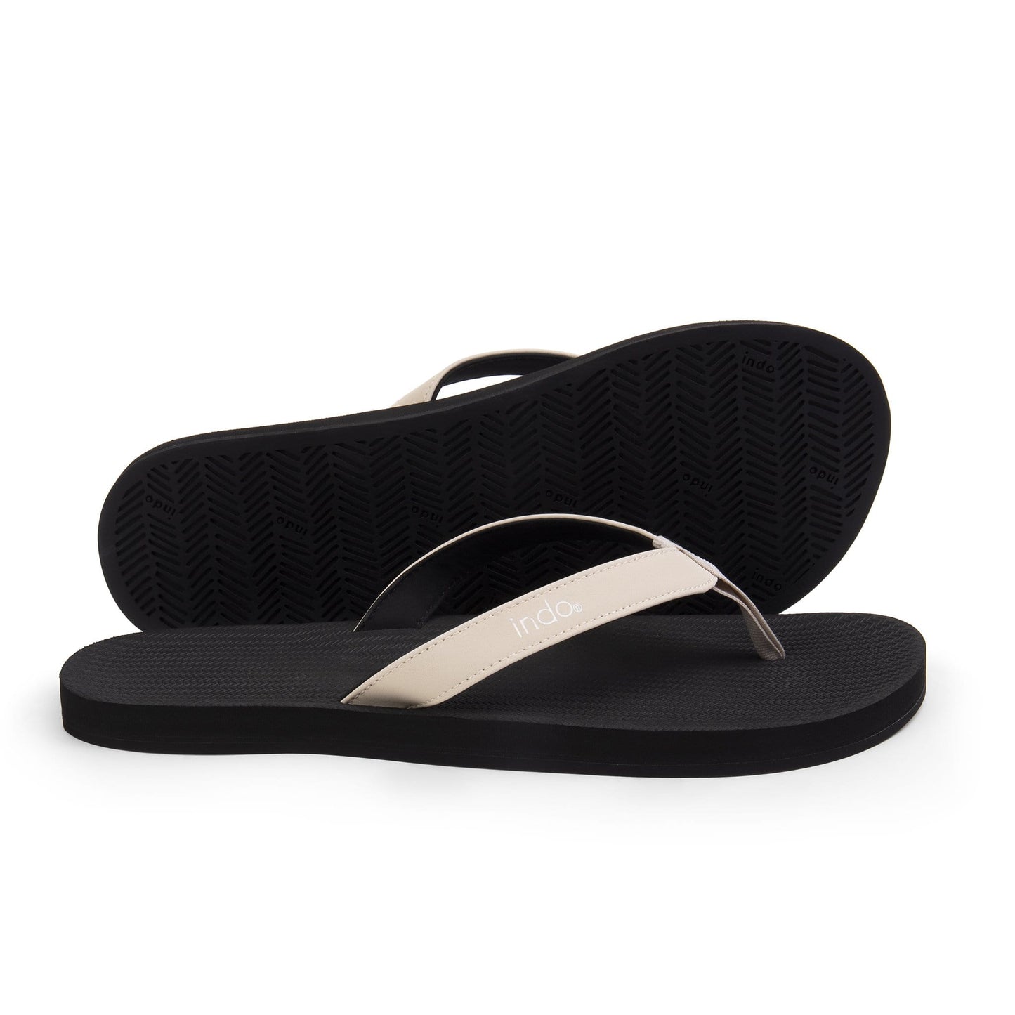 Men’s Flip Flops - Black/Sea Salt by Indosole