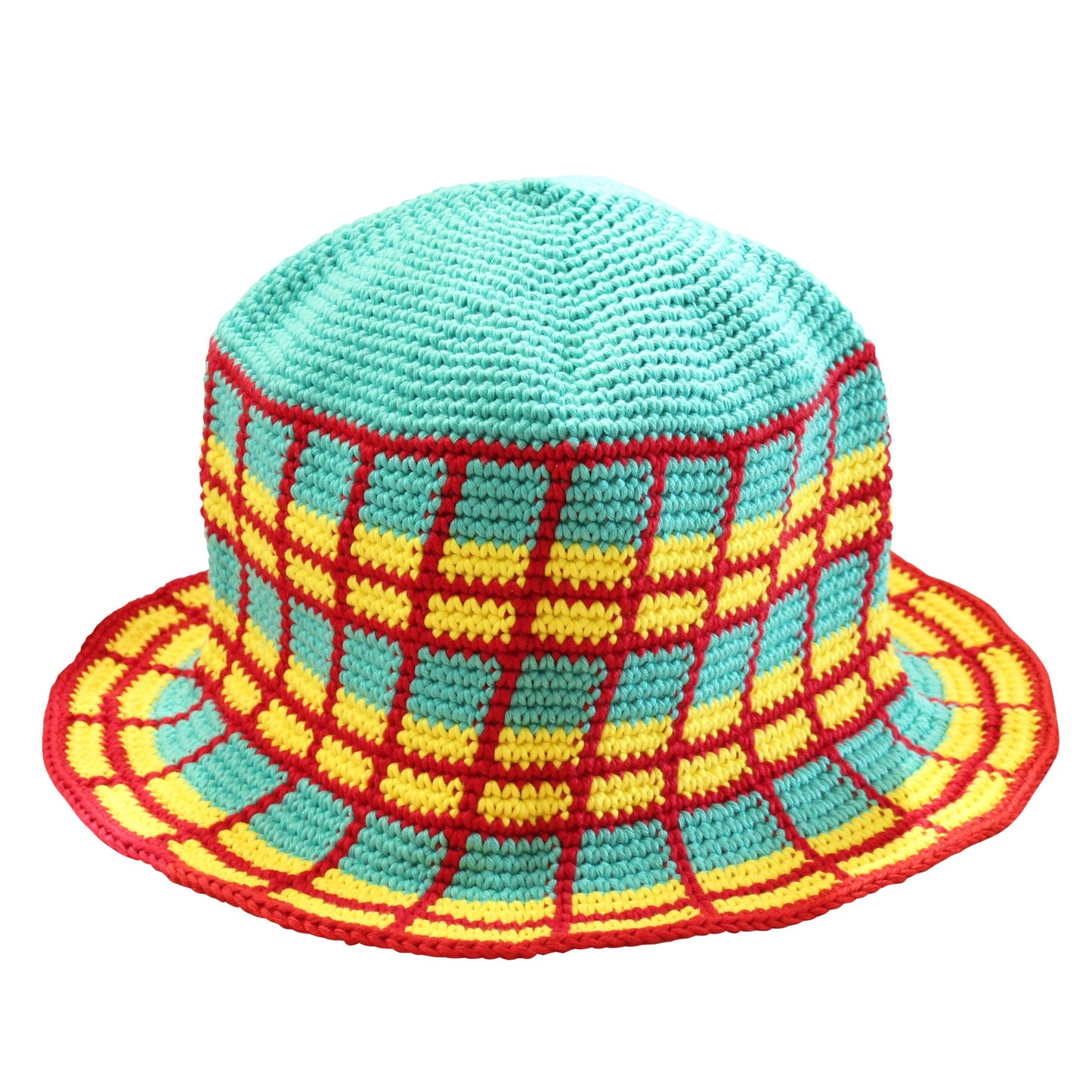 POOLSIDE Plaid Crochet Hat by BrunnaCo