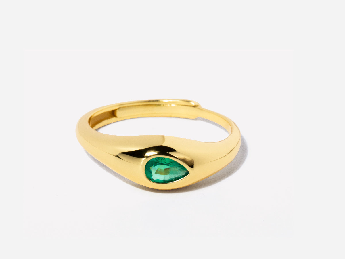 Caro Emerald Dome Ring by Little Sky Stone