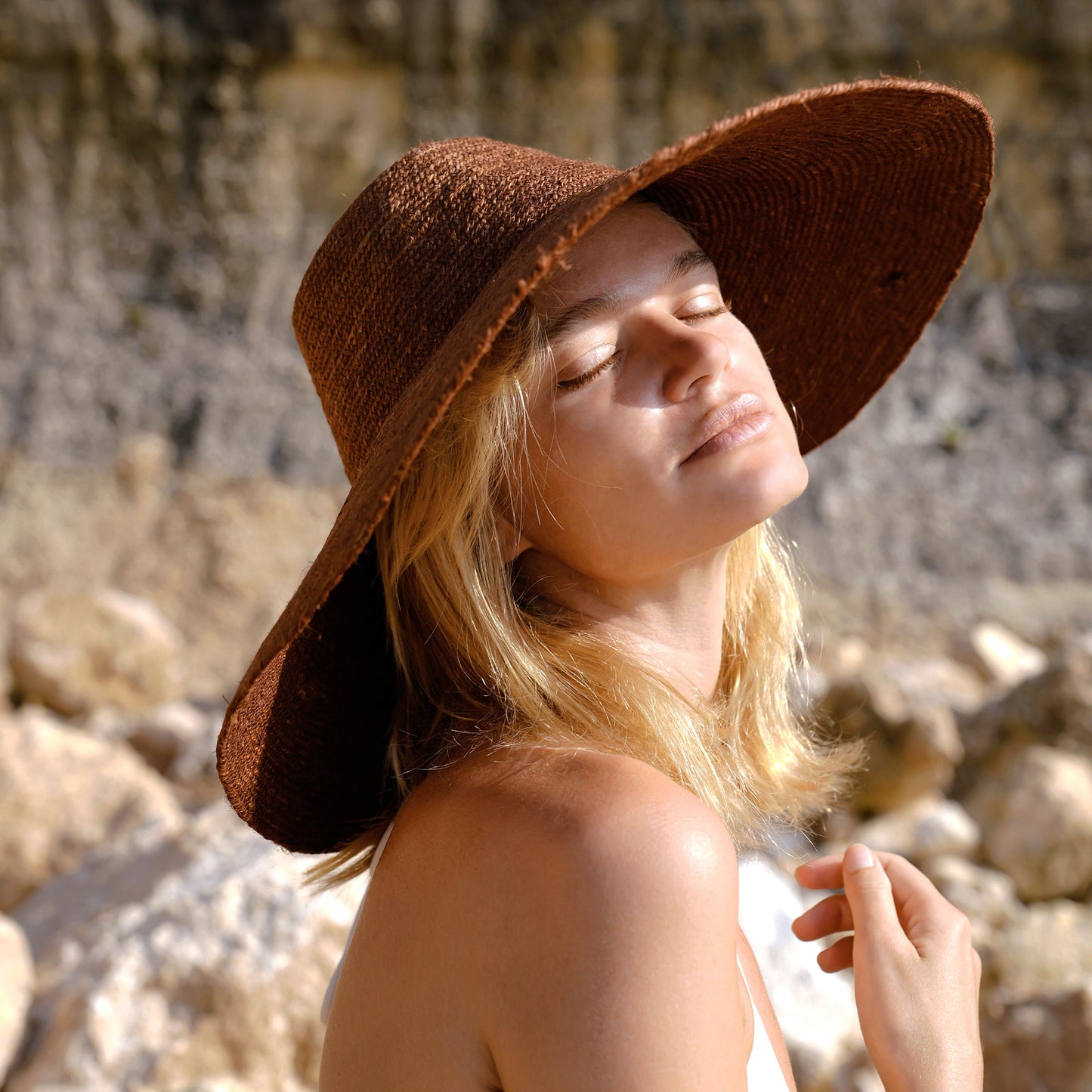 RIRI Jute Straw Hat in Burnt Sienna by BrunnaCo