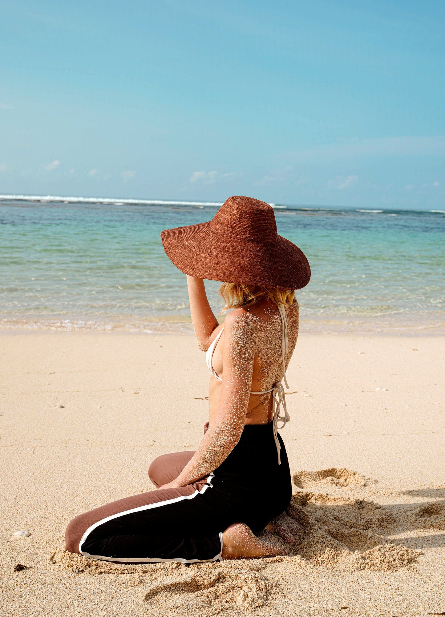 RIRI Jute Straw Hat in Burnt Sienna by BrunnaCo