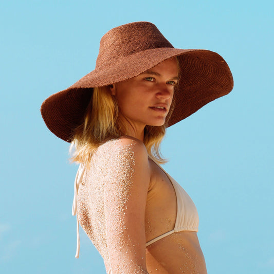 RIRI Jute Straw Hat in Burnt Sienna by BrunnaCo