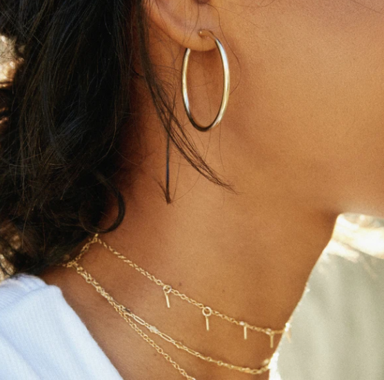 14k Click Hoops by Eight Five One Jewelry