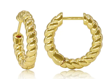 14k gold fill Rope Hoops by Eight Five One Jewelry