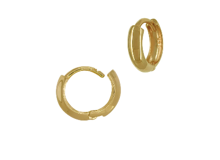 Solid Gold Chunky Hoops by Eight Five One Jewelry