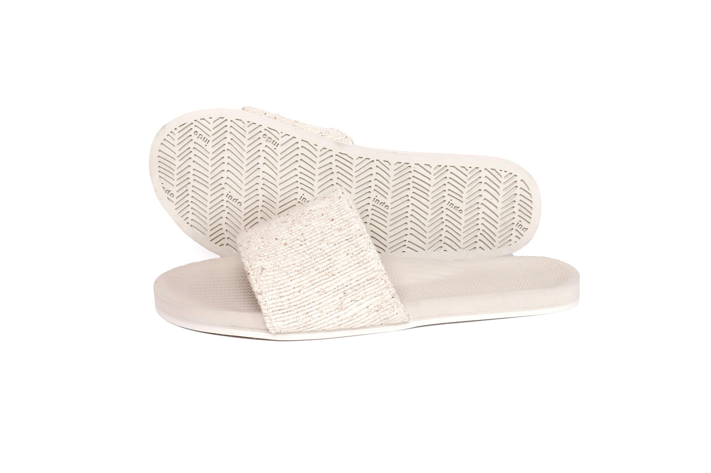 Women's Slide Recycled Pable Straps - Natural/Sea Salt by Indosole