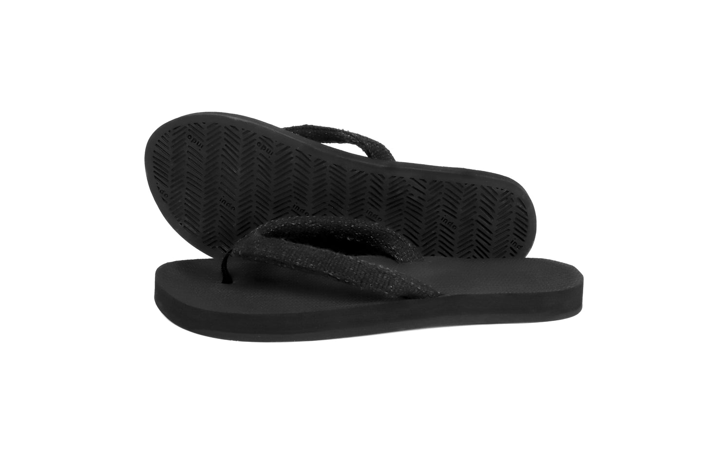 Women's Flip Flops Recycled Pable Straps - Ketapang/Black by Indosole