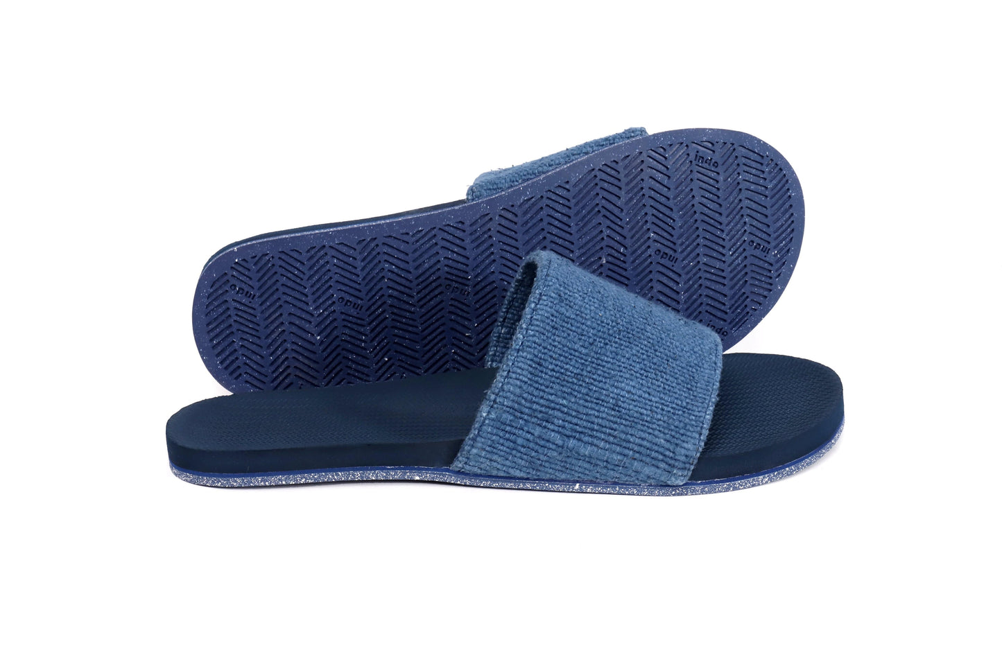 Men’s Slide Recycled Pable Straps - Indigo/Shore by Indosole