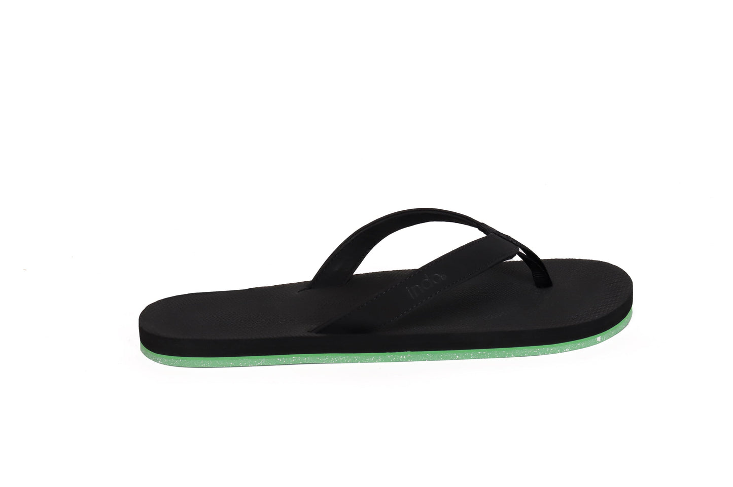 Men’s Flip Flops Sneaker Sole - Lime Sole/Black by Indosole