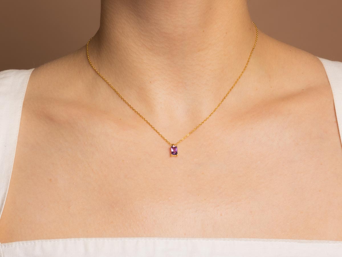 February Birthstone Amethyst Necklace by Little Sky Stone