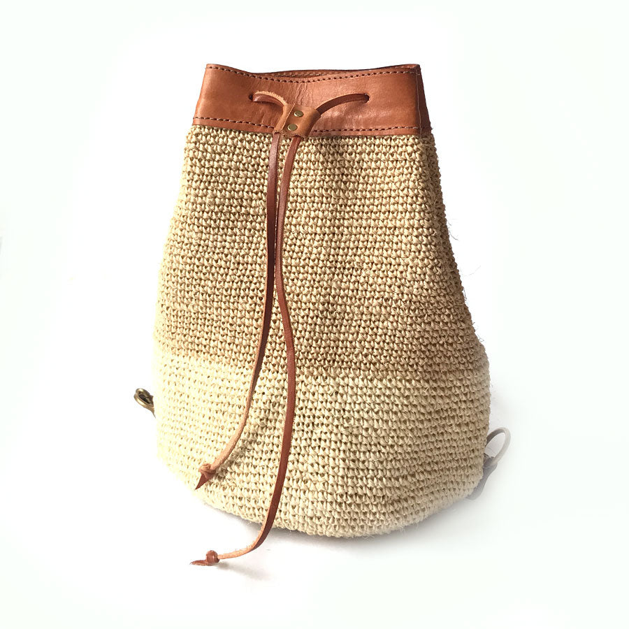 Transito Woven Mini Backpack | Natural-White by Made by Minga