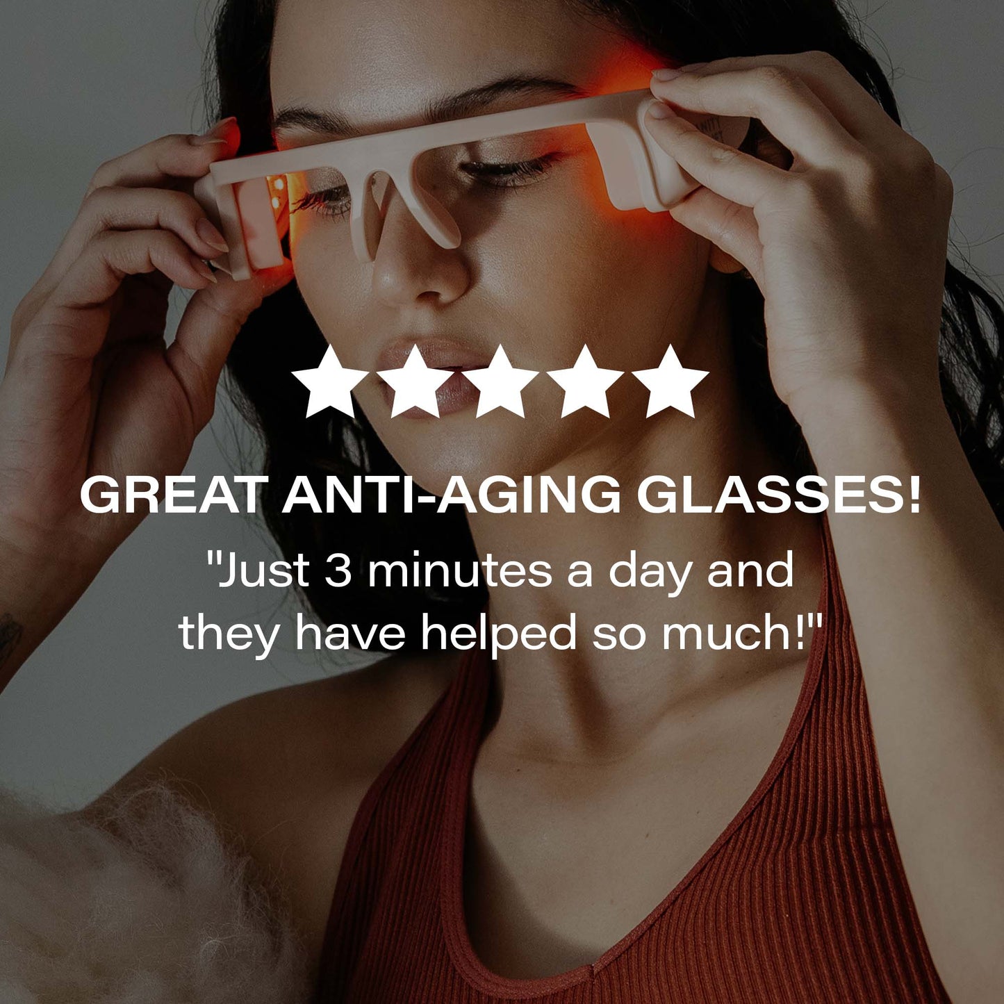 Alya | Anti-Aging Red LED Eye Glasses. by Vanity Planet