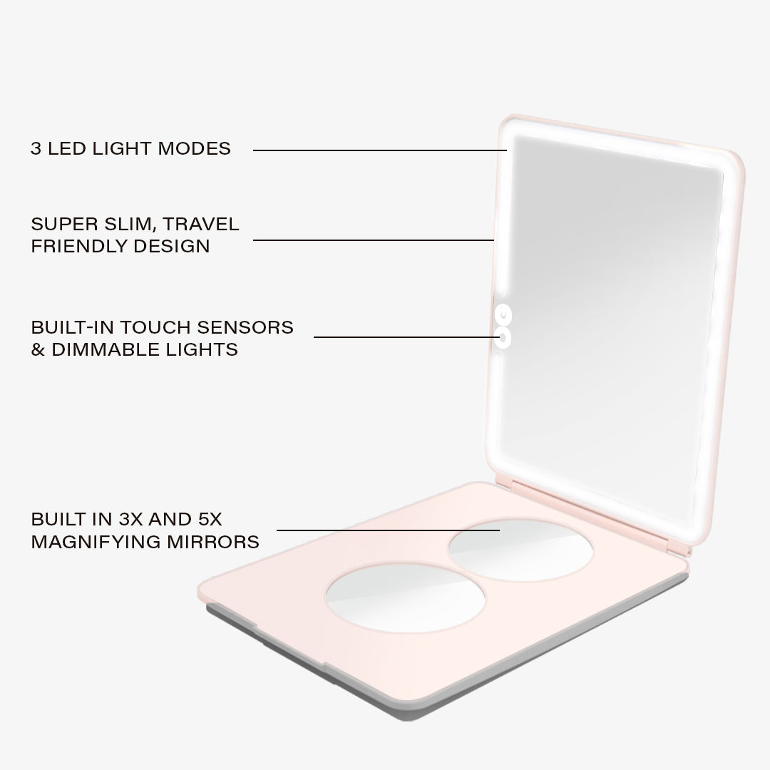 Pose 2.0 | LED Travel Mirror. by Vanity Planet