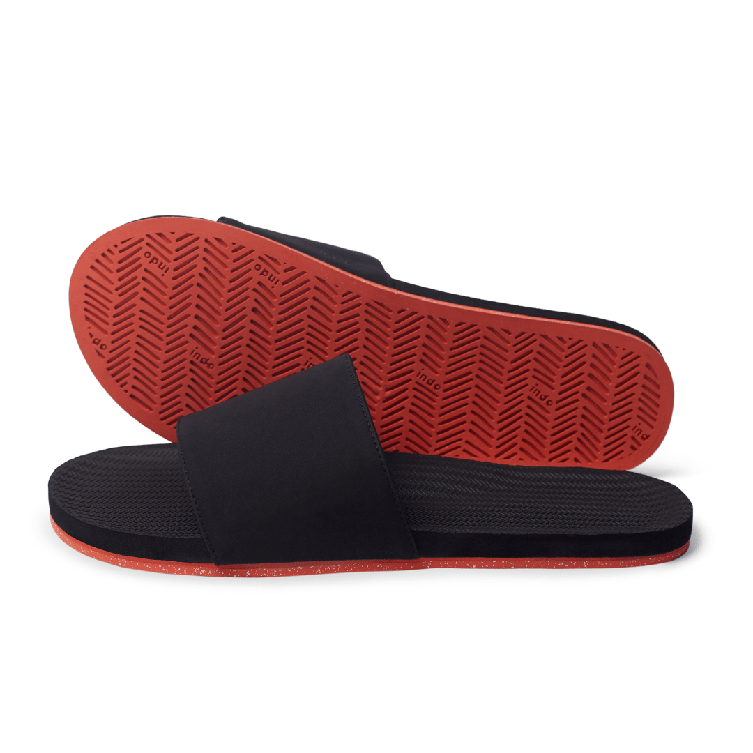 Women's Slide Sneaker Sole - Black/Orange Sole by Indosole