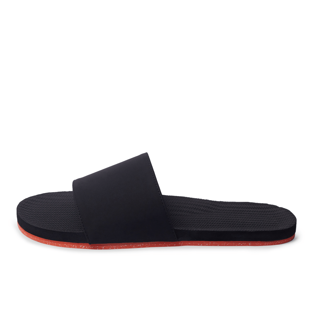 Women's Slide Sneaker Sole - Black/Orange Sole by Indosole