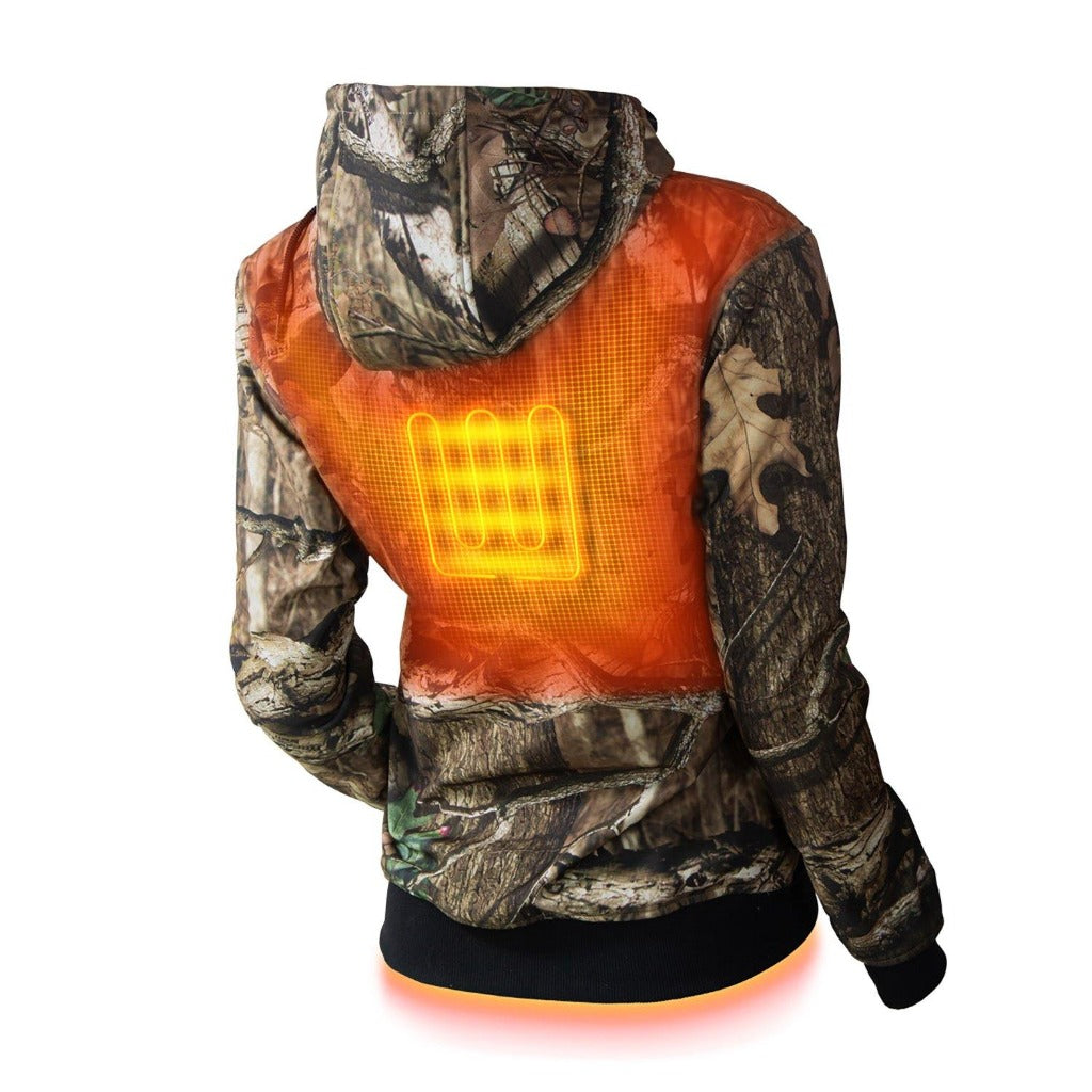 Shadow Womens Heated Hunting Hoodie - Mossy Oak® Camo by Gobi Heat