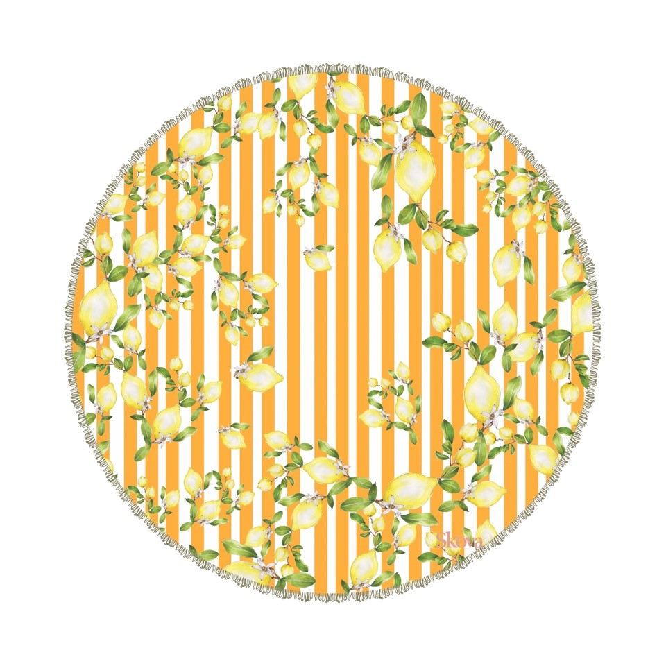 Citrus Round Towel by SKOVA