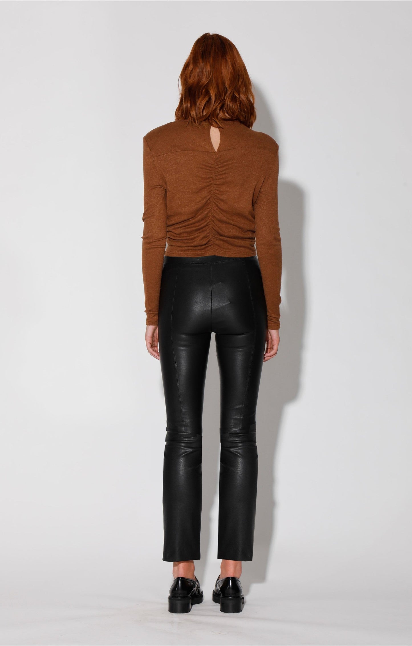 Karina Pant, Black - Stretch Leather by Walter Baker