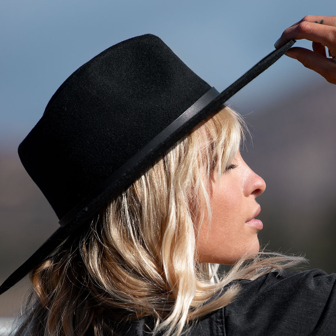 La Vida Wool Rancher Hat - Black by Made by Minga