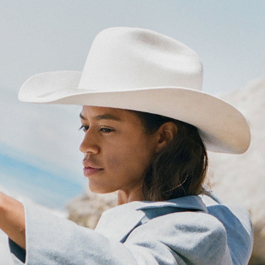 Karina Wool Cowboy Hat - White by Made by Minga