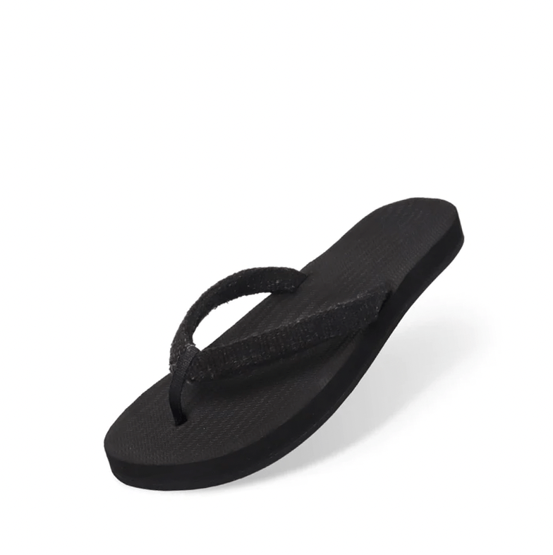 Women's Flip Flops Recycled Pable Straps - Ketapang/Black by Indosole