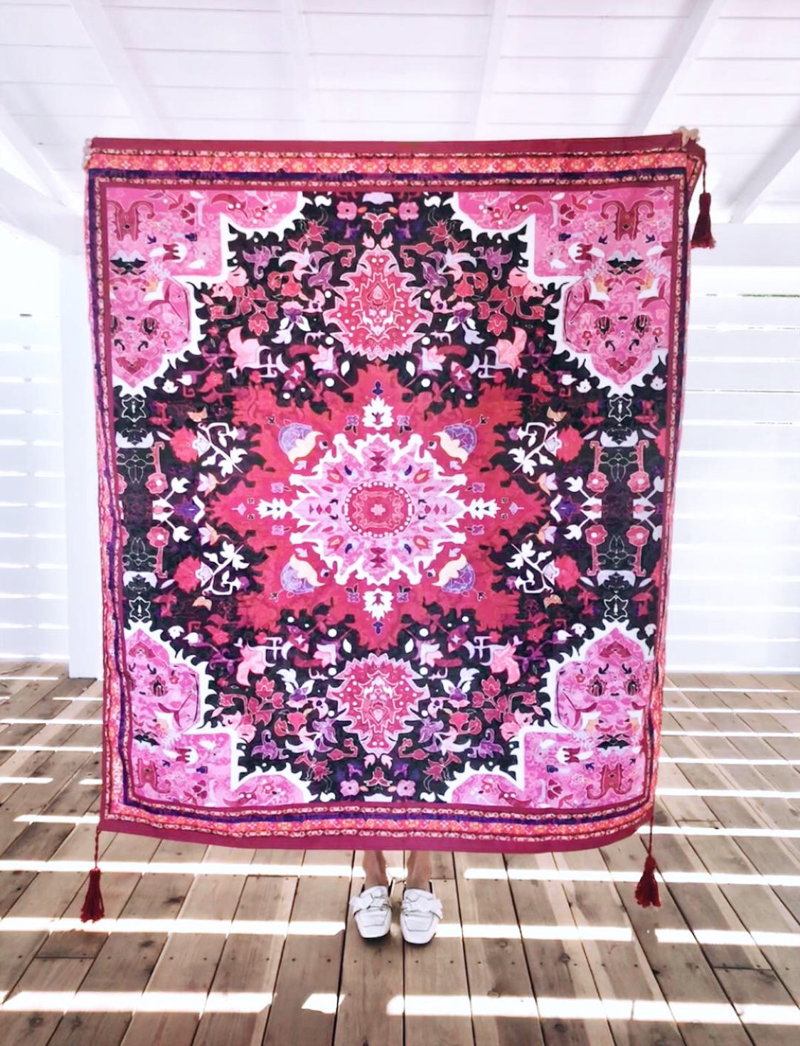 Souki Magenta Picnic Rug by SKOVA