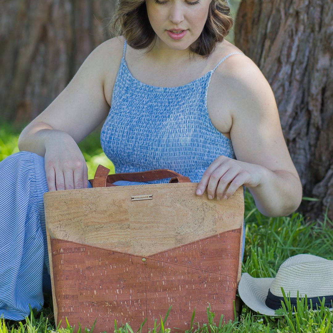 ADVOCATE zippered tote | SEPIA by Carry Courage