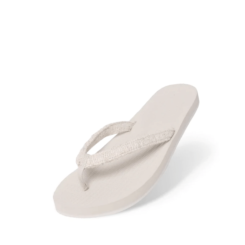 Women's Flip Flops Recycled Pable Straps - Natural/Sea Salt by Indosole